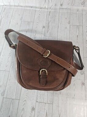 Brown Leather Crossbody Saddle Bag - Classic Women's Bag